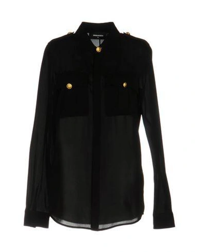 Dsquared2 Silk Shirts & Blouses In Black