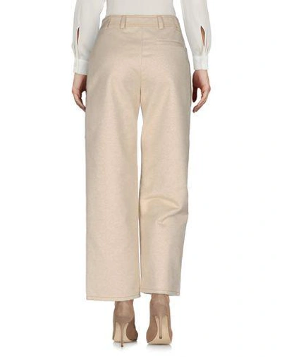 Shop Acne Studios Casual Pants In Beige