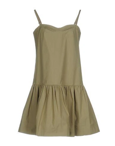 Marc By Marc Jacobs Short Dress In Military Green