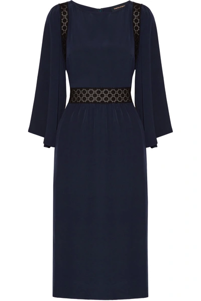 Vanessa Seward Bella Embroidered Cotton And  Washed-silk Dress