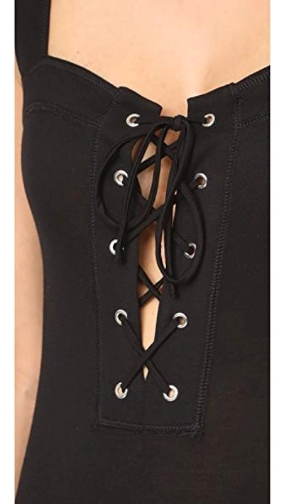 Shop Capulet Cara Lace Up Bodysuit In Black