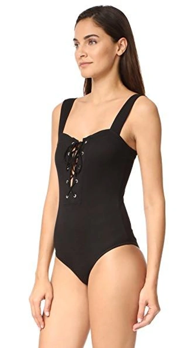 Shop Capulet Cara Lace Up Bodysuit In Black