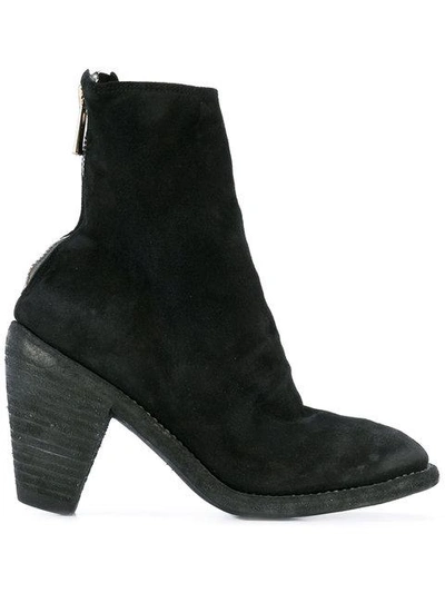 Shop Guidi Slouch Zipped Ankle Boots In Black