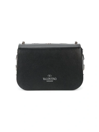 Shop Valentino Loveblade Chain Crossbody Bag In Black