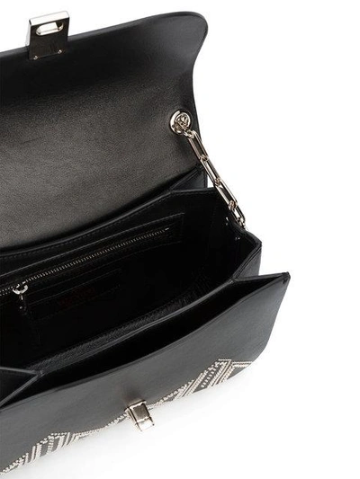 Shop Valentino Loveblade Chain Crossbody Bag In Black