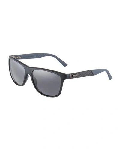 Gucci Full Frame Polarized Plastic Sunglasses, Black