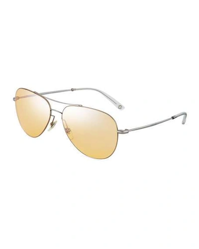 Gucci Slim Aviator Sunglasses, Dark Gray