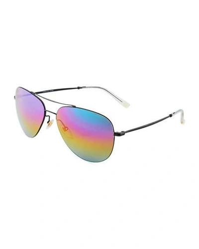 Gucci Rainbow Aviator Sunglasses, Black