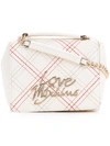 LOVE MOSCHINO stitched logo crossbody bag,POLYURETHANE100%