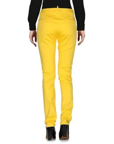 Shop Dsquared2 Casual Pants In Yellow
