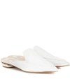 Nicholas Kirkwood Beya Textured-leather Slippers In White