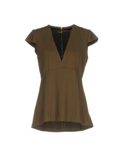 Pinko T-shirts In Military Green