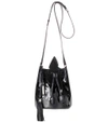 SAINT LAURENT LEATHER AND SUEDE BUCKET BAG,P00247681