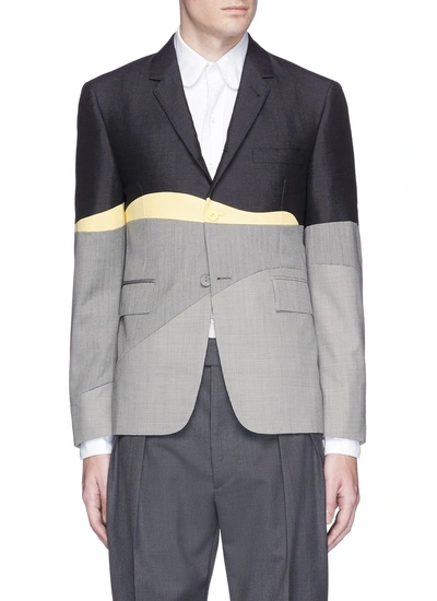 Thom Browne 'beach Story' Embroidered Patchwork Blazer