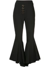 ELLERY high-rise ruffled trousers,DRYCLEANONLY