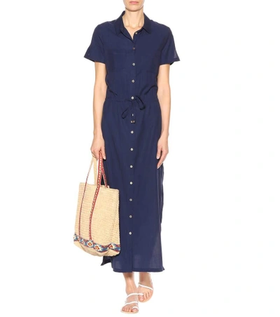 Shop Heidi Klein Cotton-blend Shirt Dress In Eavy
