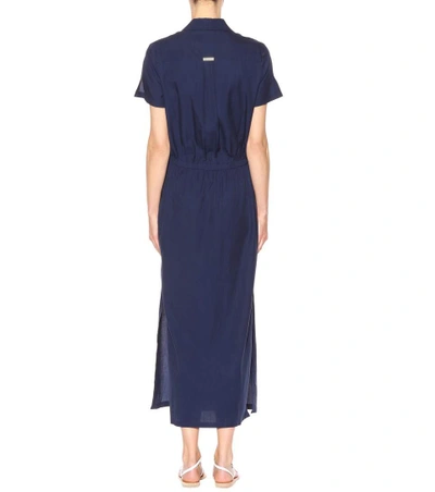 Shop Heidi Klein Cotton-blend Shirt Dress In Eavy