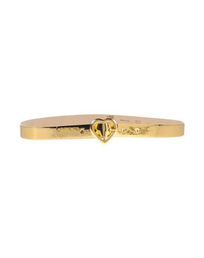 Shop Love Moschino Thin Belt In Gold