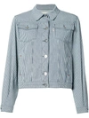 MAISON KITSUNÉ striped denim jacket,DRYCLEANONLY