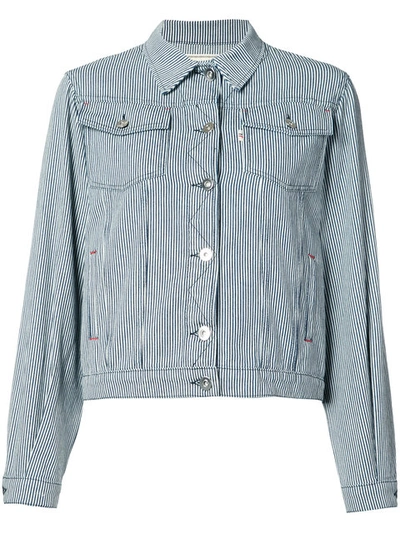 Maison Kitsuné Striped Denim Jacket