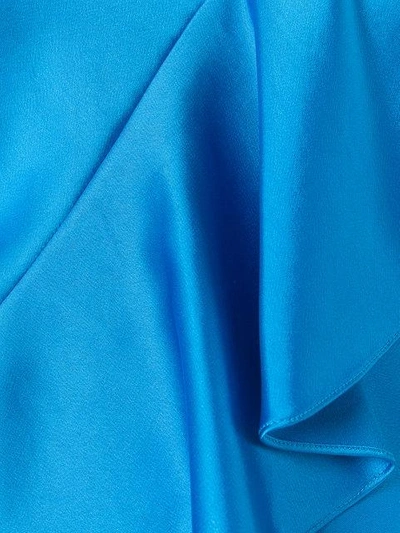 Diane Von Furstenberg Asymmetrical Sleeve Ruffled Front Blouse In ...