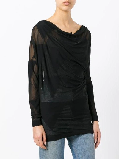 Shop Vivienne Westwood Anglomania Sheer Bunting Blouse In Black