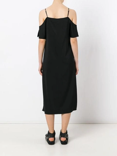 Shop Alexander Wang T Lux Ponte Midi Dress In Black