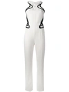 MUGLER cut out detail sleeveless jumpsuit,NURTROCKENREINIGUNG