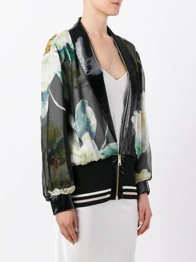 Shop Lanvin Printed Bomber Jacket In Multicolour