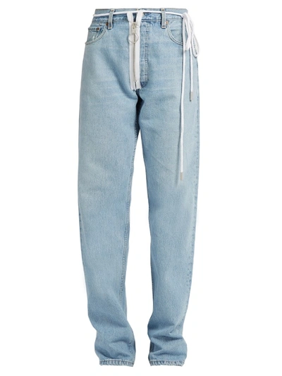 Off-white X Levi's Boyfriend Jeans In Colour: Washed-blue
