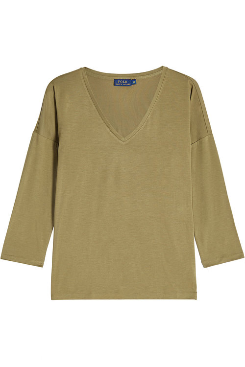 khaki ralph lauren t shirt