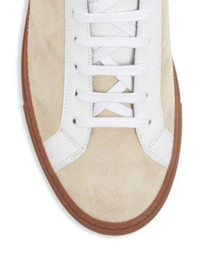 Shop Givenchy Urban Street Leather Mid-top Sneakers In Beige