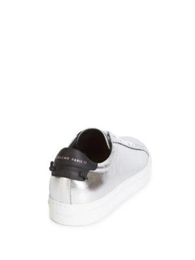 Shop Givenchy Metallic Urban Low-top Sneakers In Silver