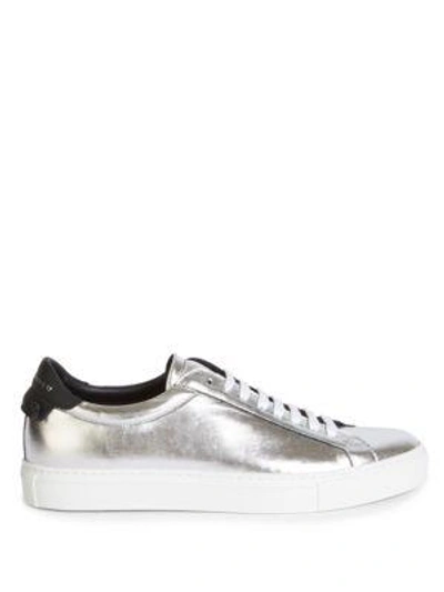 Shop Givenchy Metallic Urban Low-top Sneakers In Silver