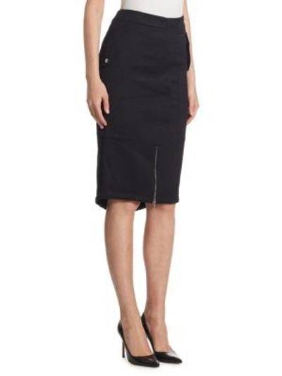 Shop Moschino Military Cargo Skirt In Black