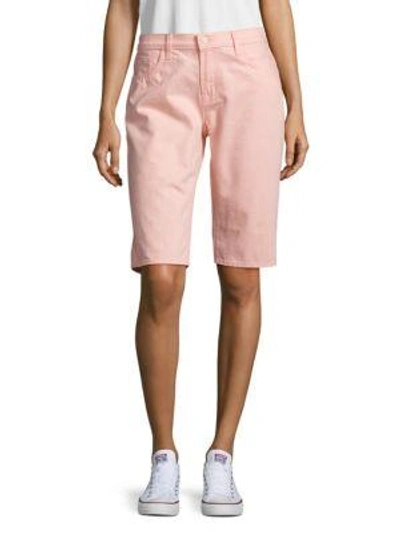 Shop J Brand Jake Five-pocket Cotton Shorts In Pink