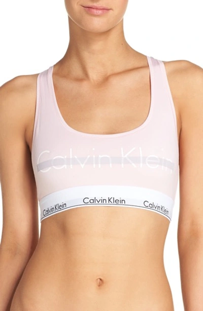 Calvin Klein 'modern Cotton Collection' Cotton Blend Racerback Bralette In Undone