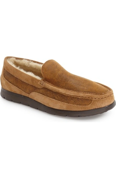 Ugg 'fascot Bomber' Genuine Shearling Slipper In Chestnut