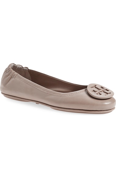 tory burch french gray flats