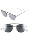 DIOR 57mm Semi Rimless Sunglasses