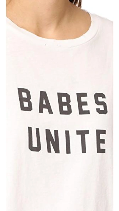 Shop Amo Babes Unite Tee In Vintage White