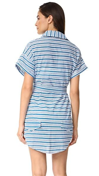 Shop Faithfull The Brand Aaron Shirtdress In Puglia Stripe
