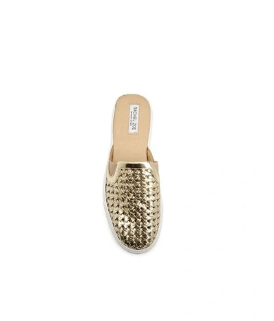 Rachel Zoe Bracker Woven Leather Mule Sneakers In Hematite