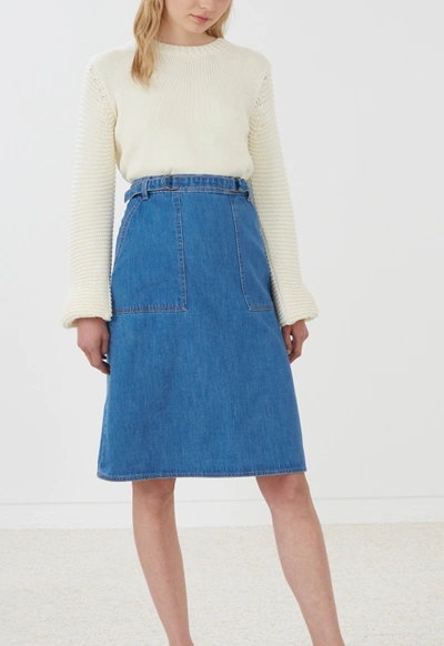 M.i.h Jeans Juno Skirt - A-line Denim Skirt - Northern Blue