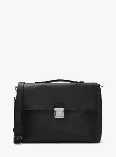 Michael Kors Bryant Large Leather Briefcase In Black