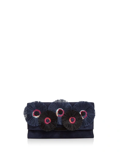 Loeffler Randall Tab Embroidered Clutch In Eclipse/multi Floral