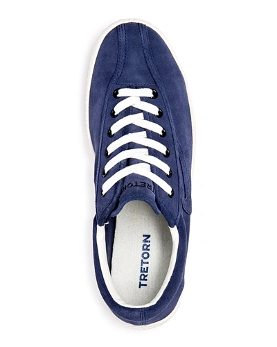 Tretorn Men's Nylite Plus Suede Lace Up Sneakers In Blue