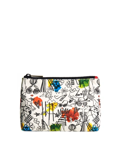 Alice And Olivia Staceface Graffiti Print Small Pouch - Multi