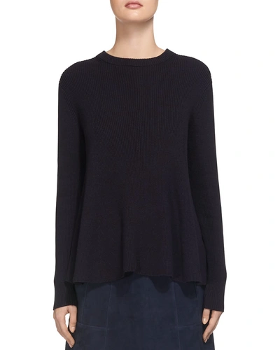 Whistles Ribbed Swing Sweater In Navy