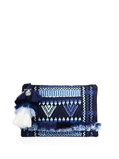 Figue Sangita Zip Pouch In Blue